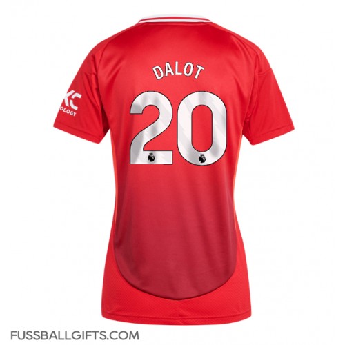 Manchester United Diogo Dalot #20 Fußballbekleidung Heimtrikot Damen 2024-25 Kurzarm